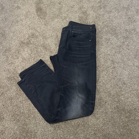 G Star Raw 3301 Slim Blue Gray Stretch Faded Carbon Jeans Size 30/32